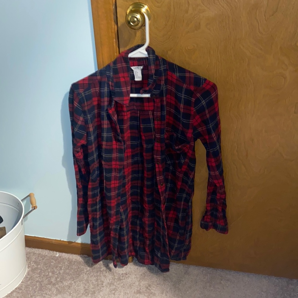 button up plaid t shirt forever 21 size small